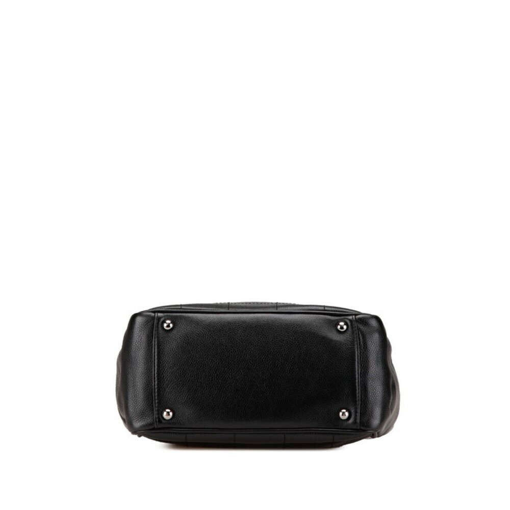 CHANEL Black Caviar Leather Logo Tote Bag - Picture 3 of 10